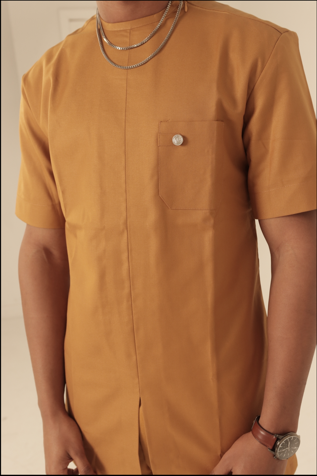 Short sleeve African suit